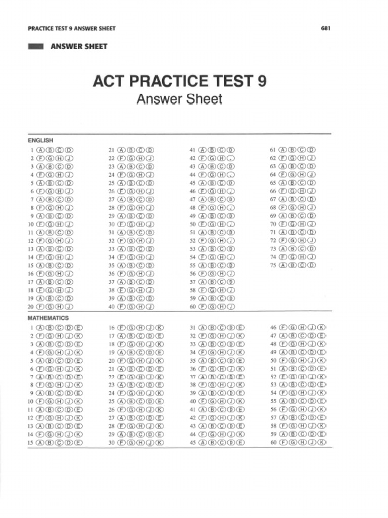 Mcgrow hill act test 9 pdf