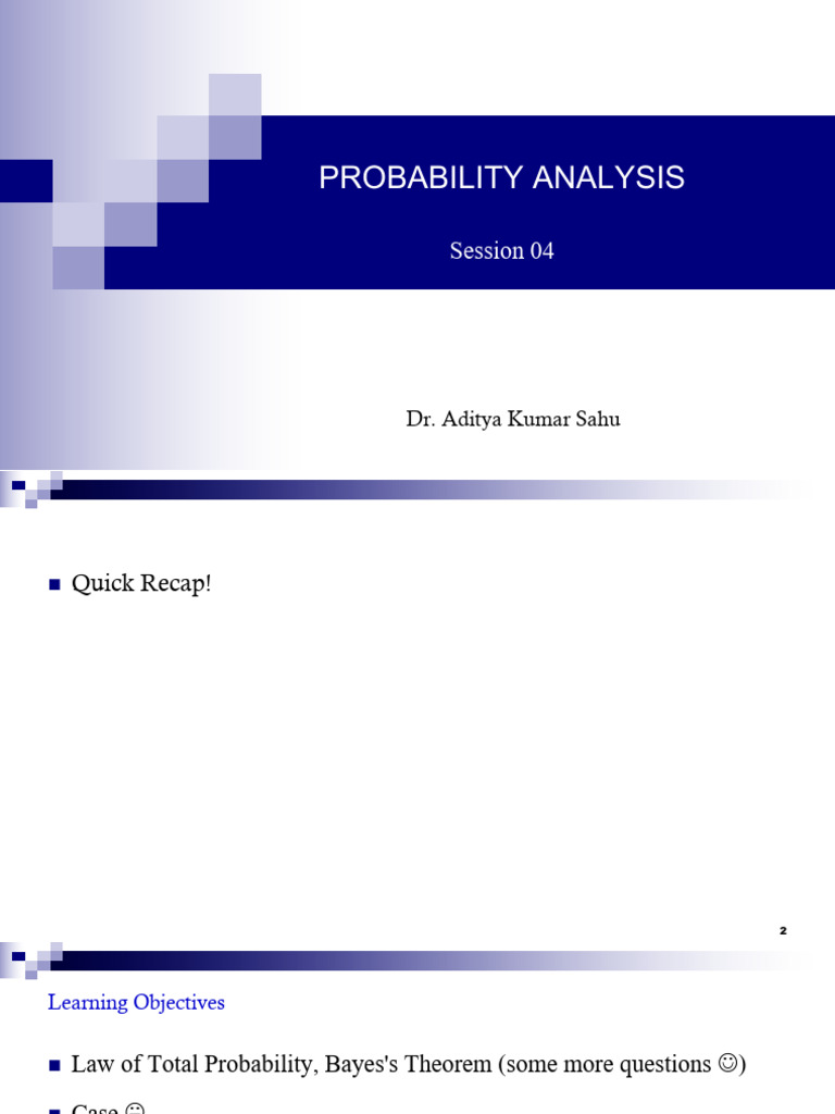 PA Lec 4.1 2024 | PDF | Probability Distribution | Random Variable