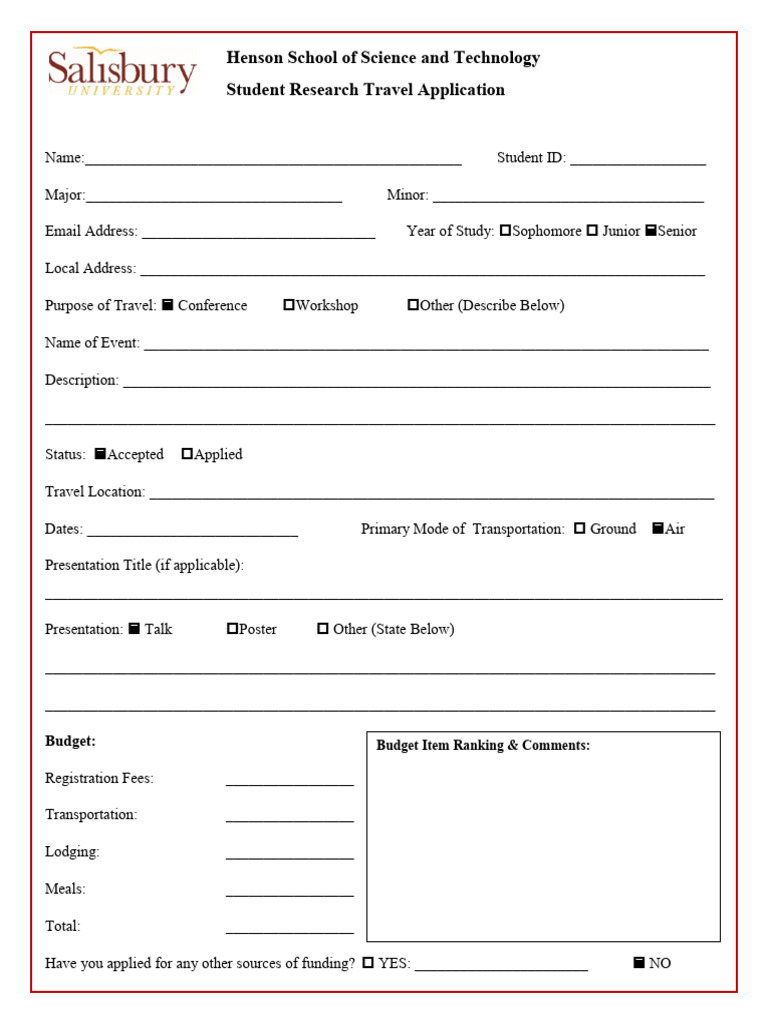 MIT Research Travel Application Form | PDF | Science