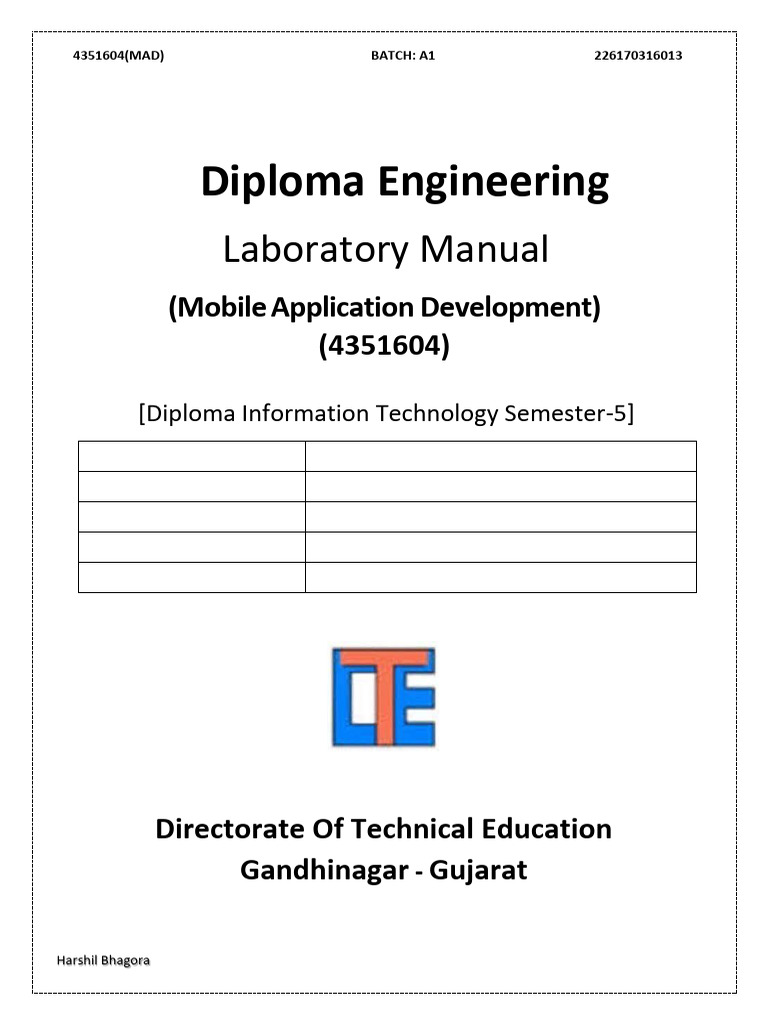Mobile App Development Lab Manual | PDF | Android (Operating System ...
