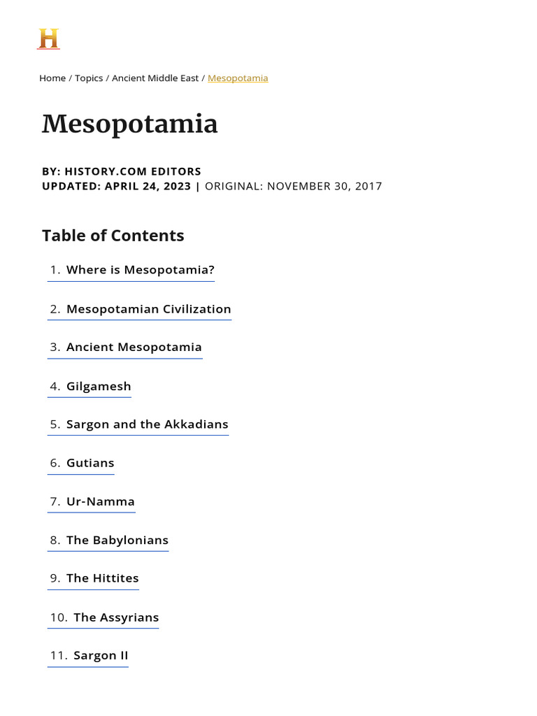 Mesopotamian Civilization Map Overview | PDF | Babylonia | Mesopotamia