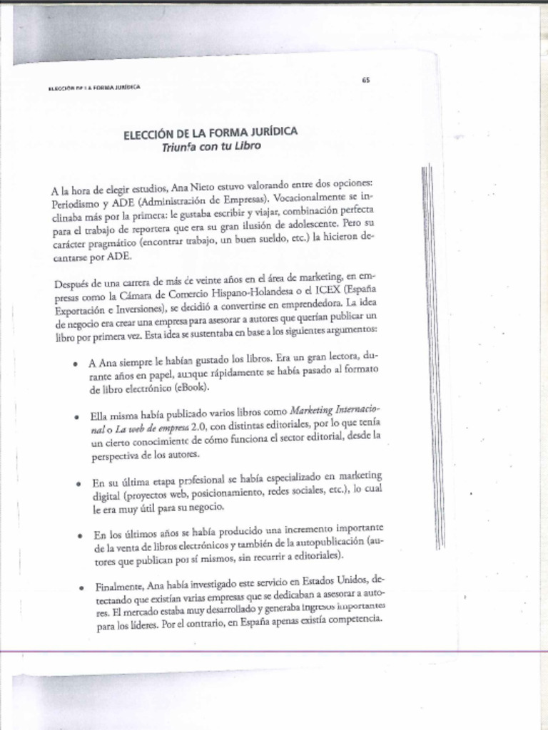 Caso elecciona de la forma juridica pdf