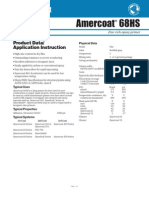 Amercoat 68HS Data Sheet | PDF | Paint | Epoxy