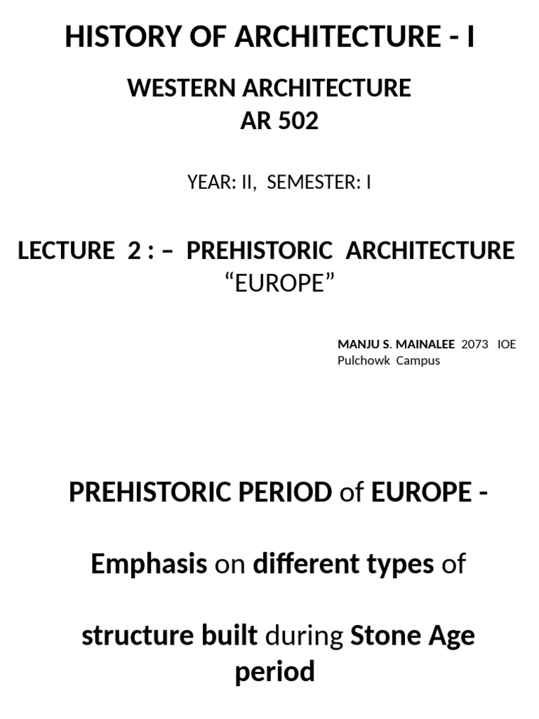 Prehistoric Architecture in Europe | PDF | Stonehenge | Neolithic