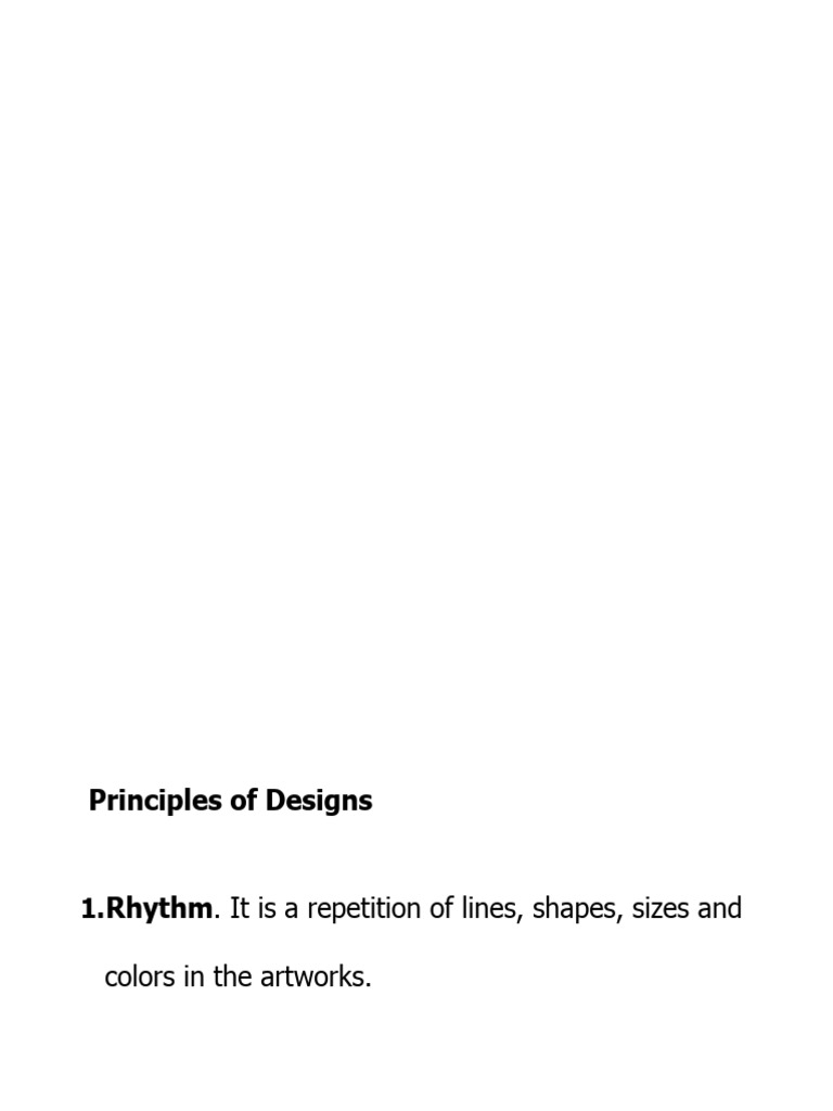 Principles of Designs | PDF | Expressionism | Impressionism
