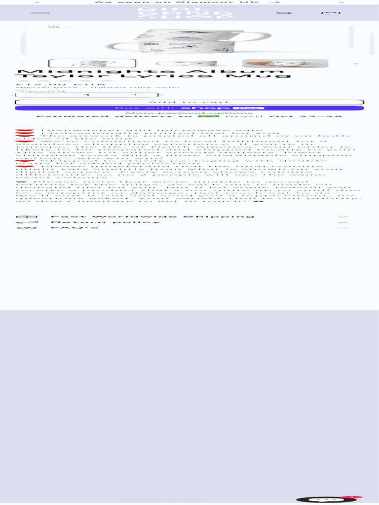 Midnights Album Taylor Lyrics Mug PDF Economies