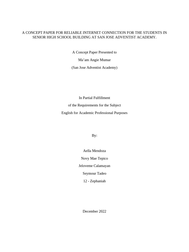 Reliable Internet for San Jose Academy | PDF | Internet | Internet Access