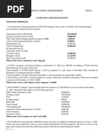 03 Cash and Cash Equivalents Problem Solving