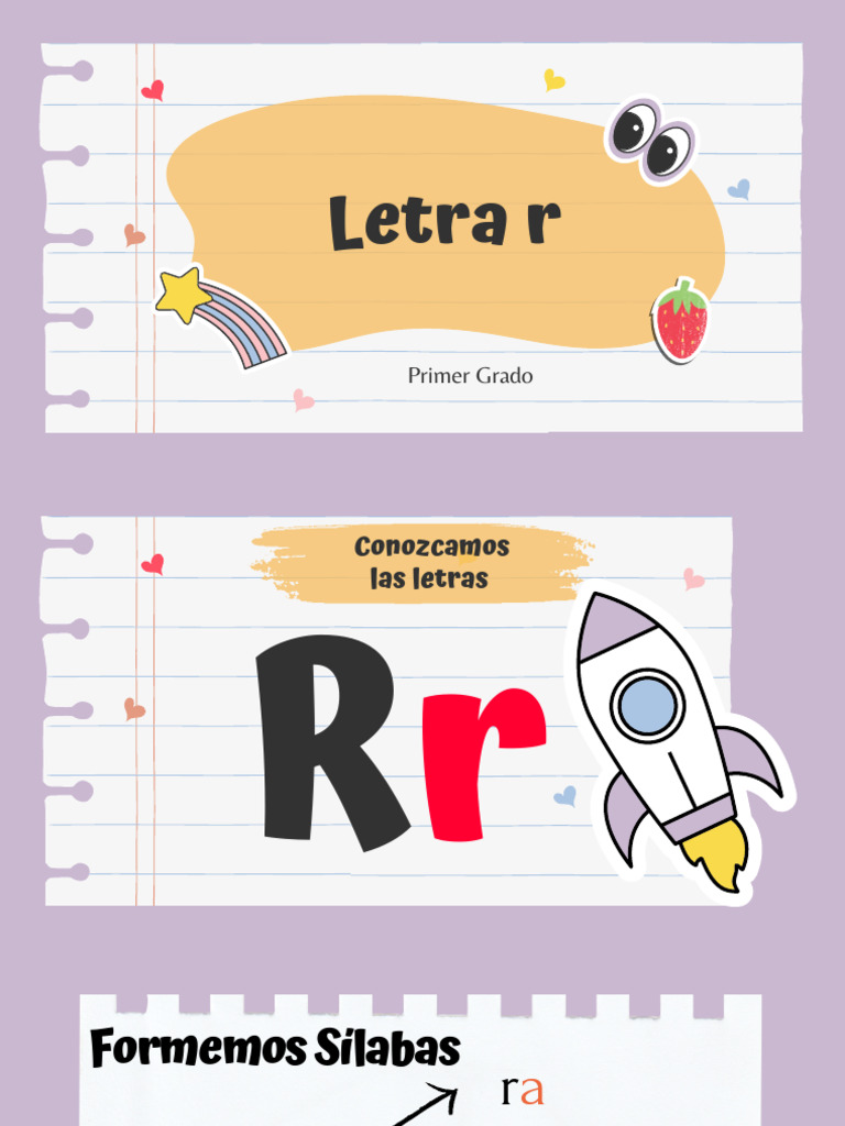 Aprendiendo la letra R en 1er grado | PDF | Artes del Lenguaje y ...