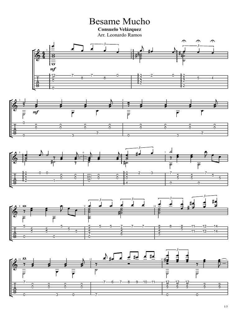 Besame mucho pdf songs written american music articles needing