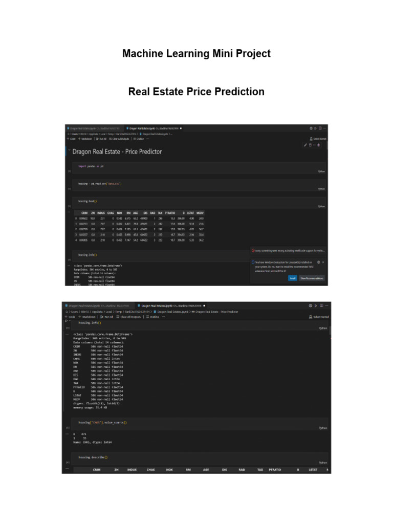 Machine Learning Mini Project | PDF