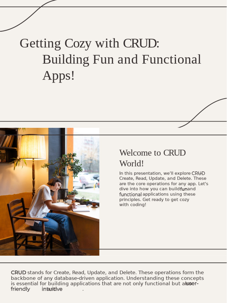 Slidesgo Getting Cozy With Crud Building Fun and Functional Apps ...