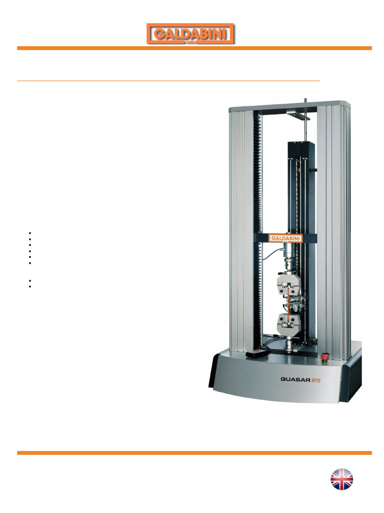 Quasar 25 Universal Testing Machine | PDF | Manufactured Goods