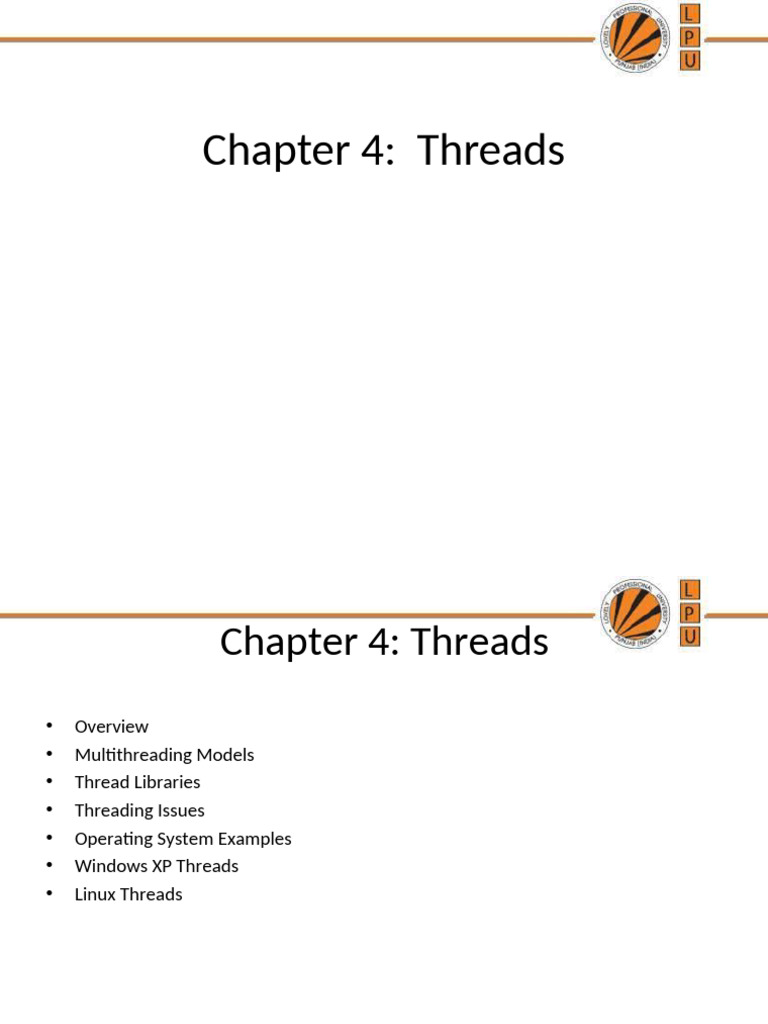 Lecture1313 22078 Threads | PDF | Thread (Computing) | Process (Computing)