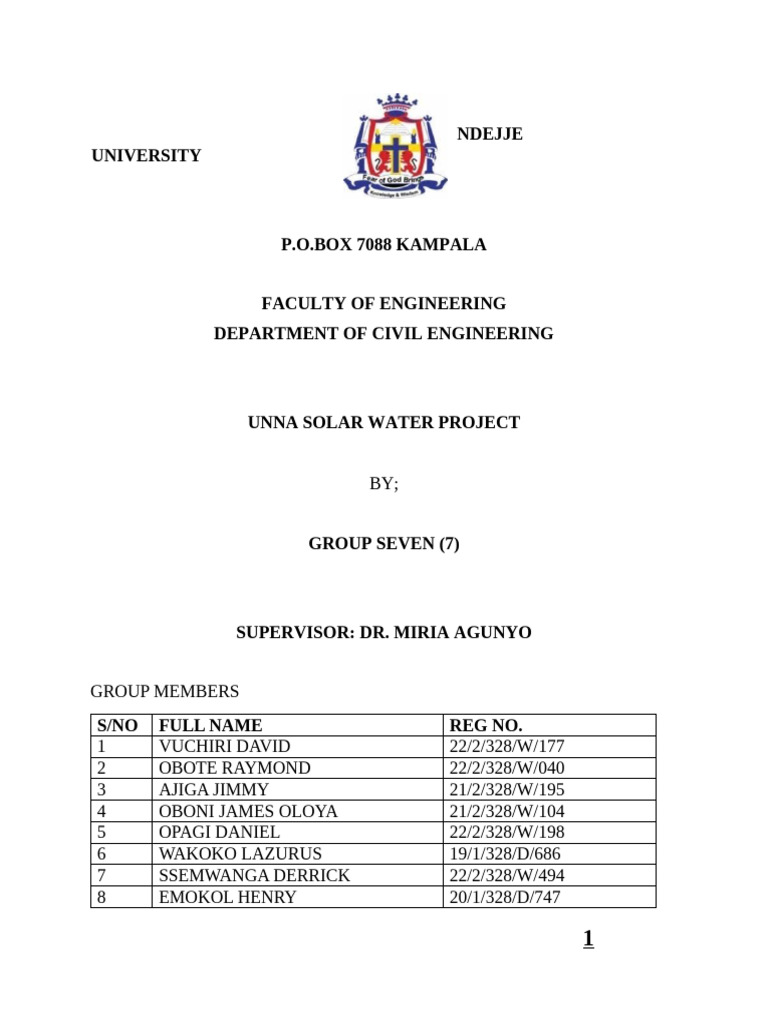 Environmental Eng Project 1 Pdf Photovoltaic System Pump