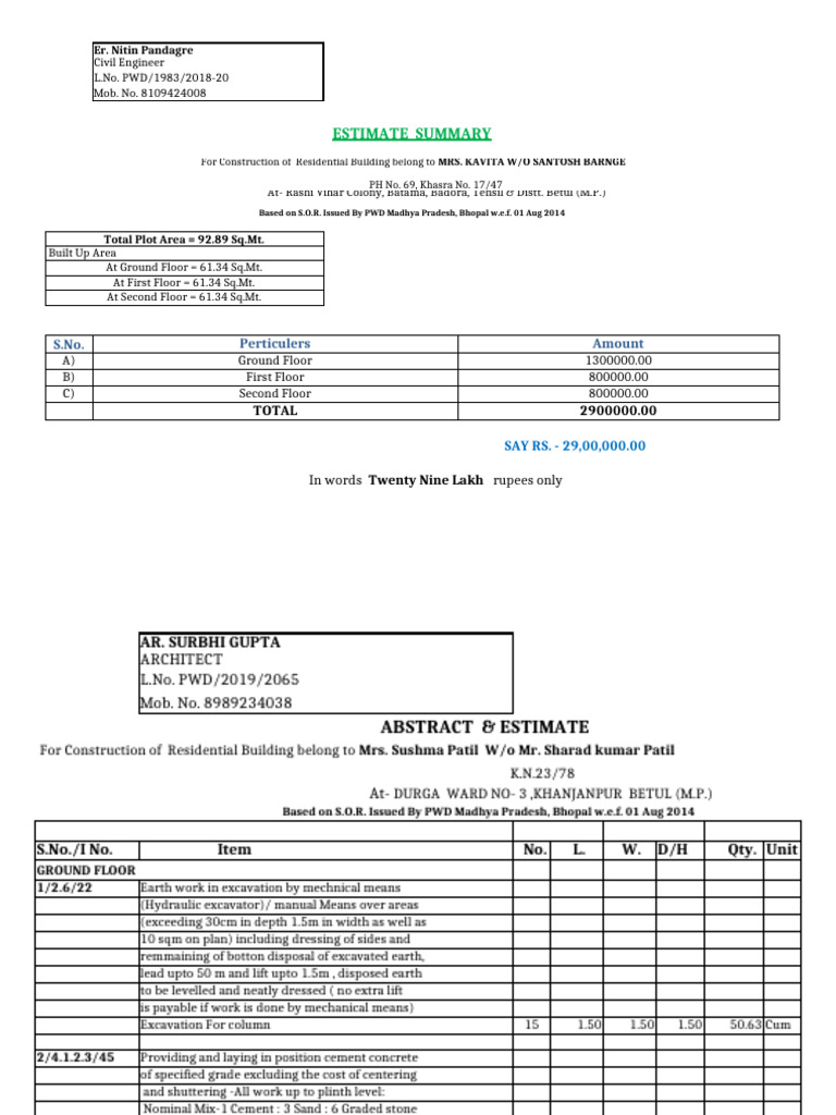 Tile Mortar Calculation for Building Estimate | PDF | Plaster | Tile