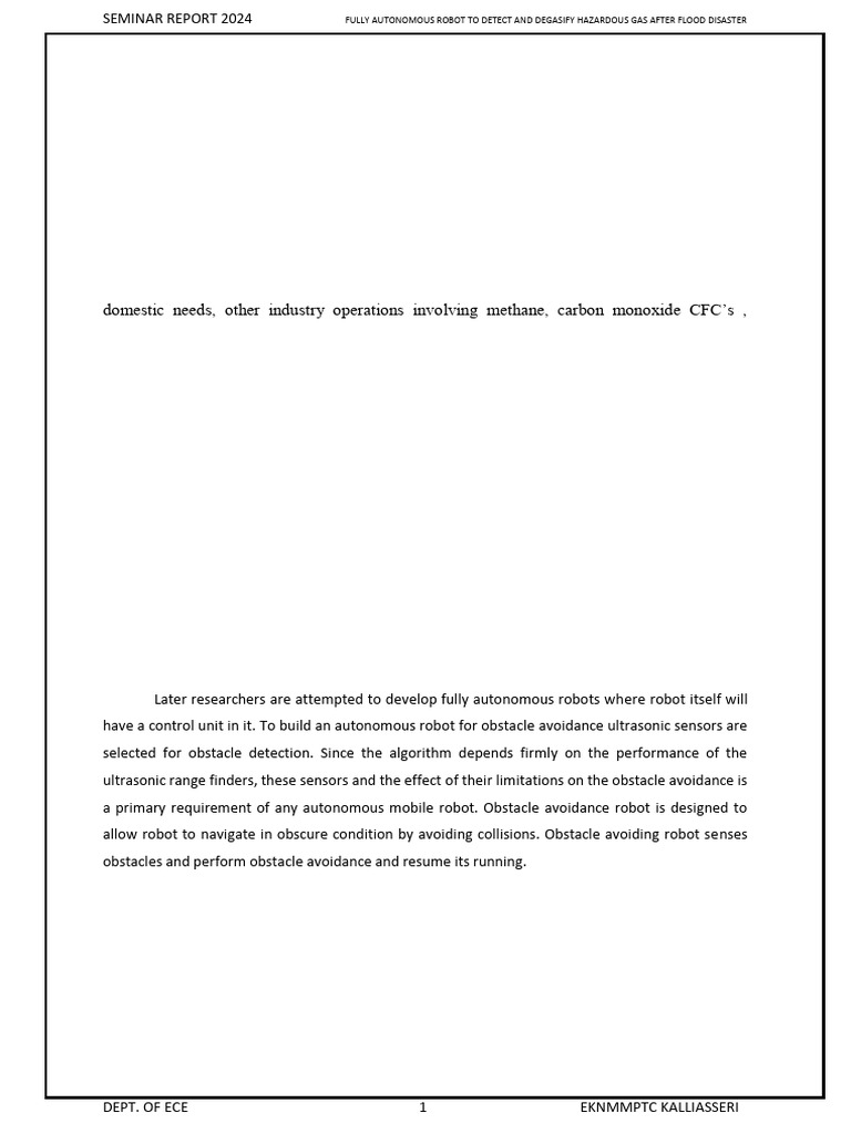 Autonomous Robot for Gas Detection and Degasification | PDF | Infrared ...