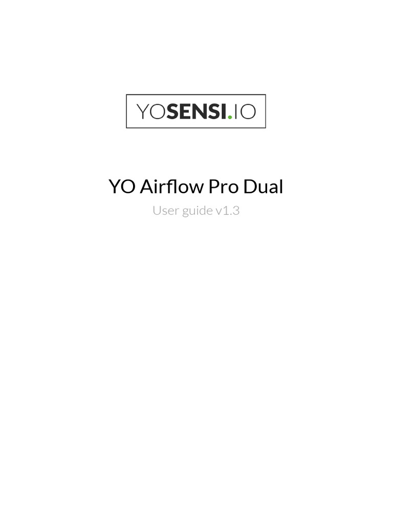 YO Airflow Pro Dual User Guide | PDF | Internet Of Things | Bluetooth