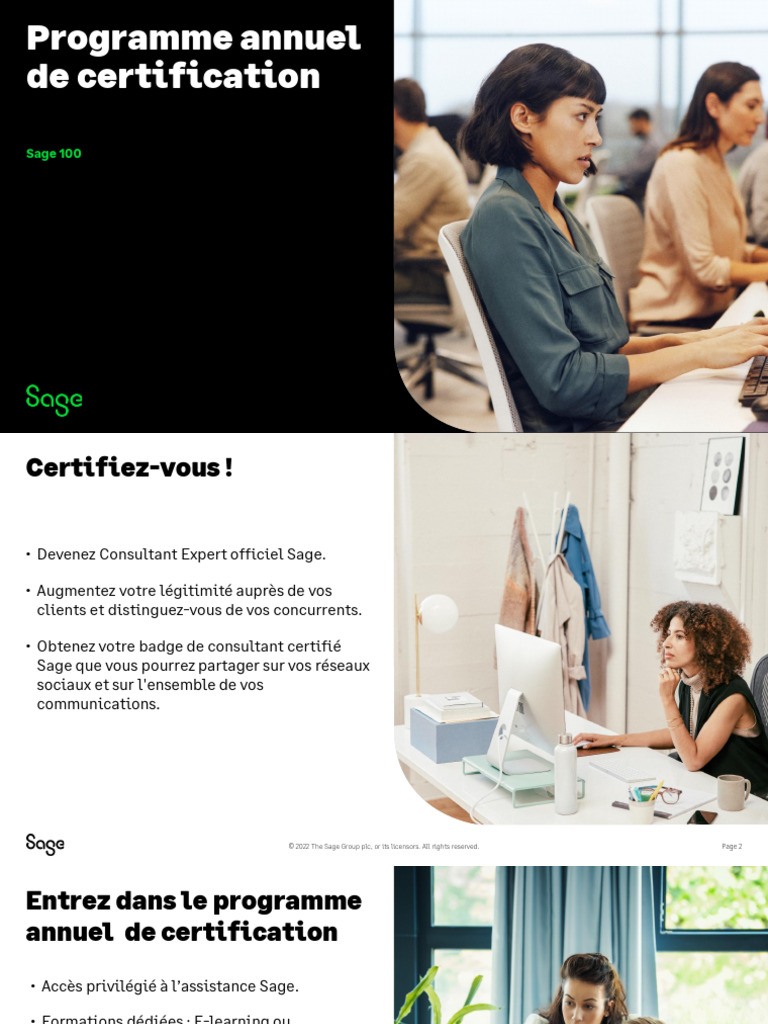 Certification Sage 100 : Programme Annuel | PDF