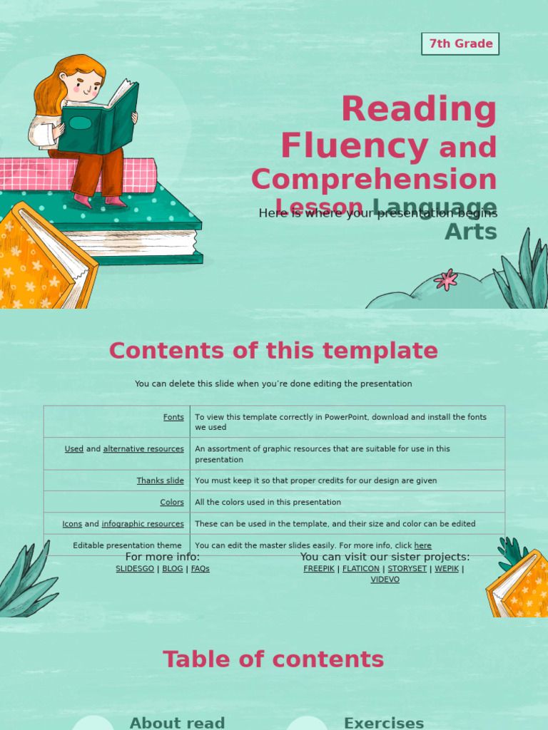 Reading Fluency and Comprehension Lesson - Language Arts - 7th Grade by ...