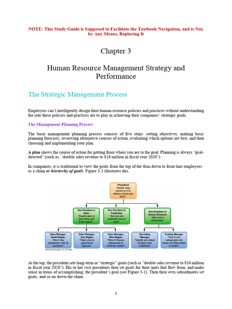 Chapter 3 Hr Strategy Management And Performance Pdf Performance