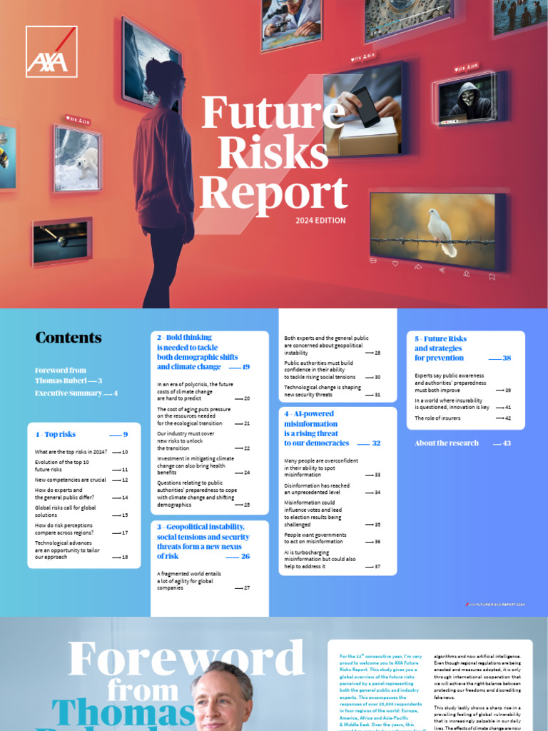 Axa Futurerisksreport 2024 Va | PDF | Macroeconomics | Risk