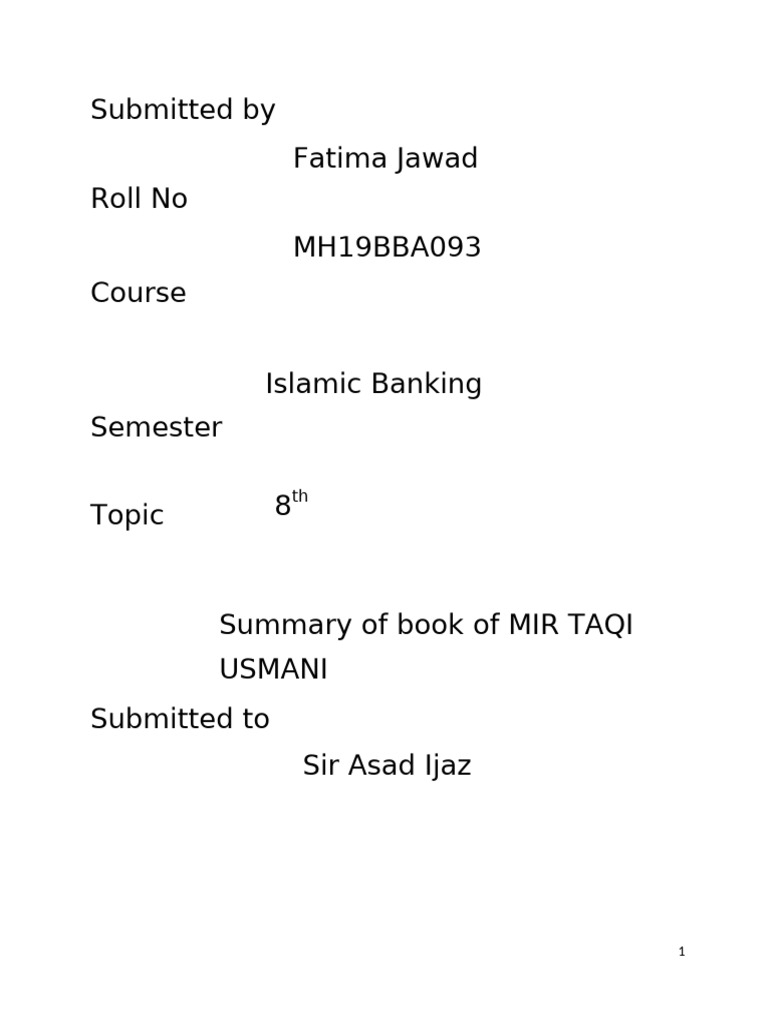 Riba and Its Prohibition in Islam | PDF | Islamic Banking And Finance ...