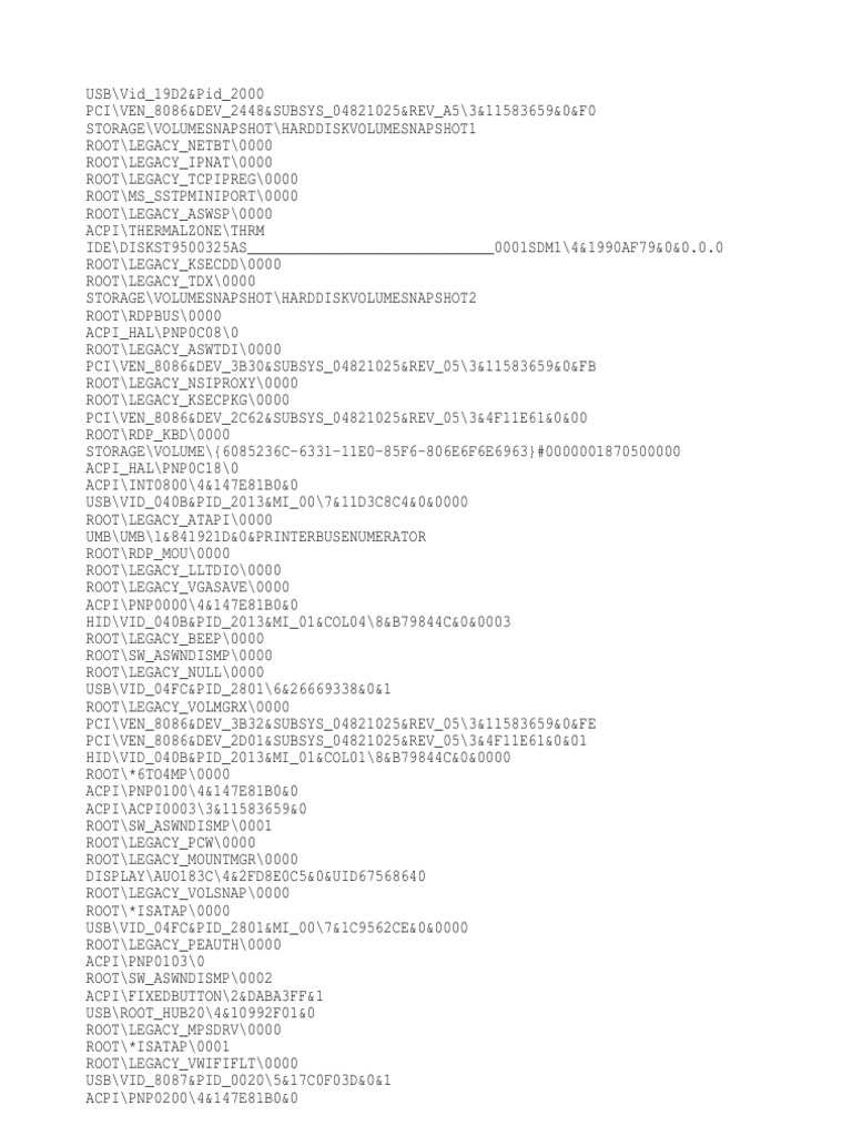 Device Information and Snapshots | PDF | Usb | Personal Computing