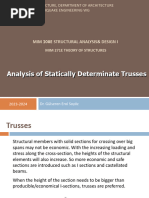 Statically Determinate Trusses Analysis | PDF | Truss | Structural Analysis
