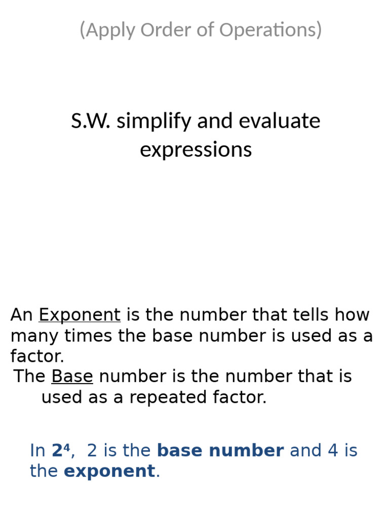 Order of Operations (STUDENT NOTES) | PDF | Computers | Technology ...