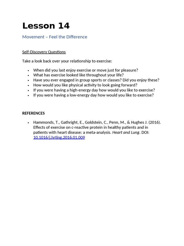 Lesson+14+ +Movement+Feel+the+Difference | PDF