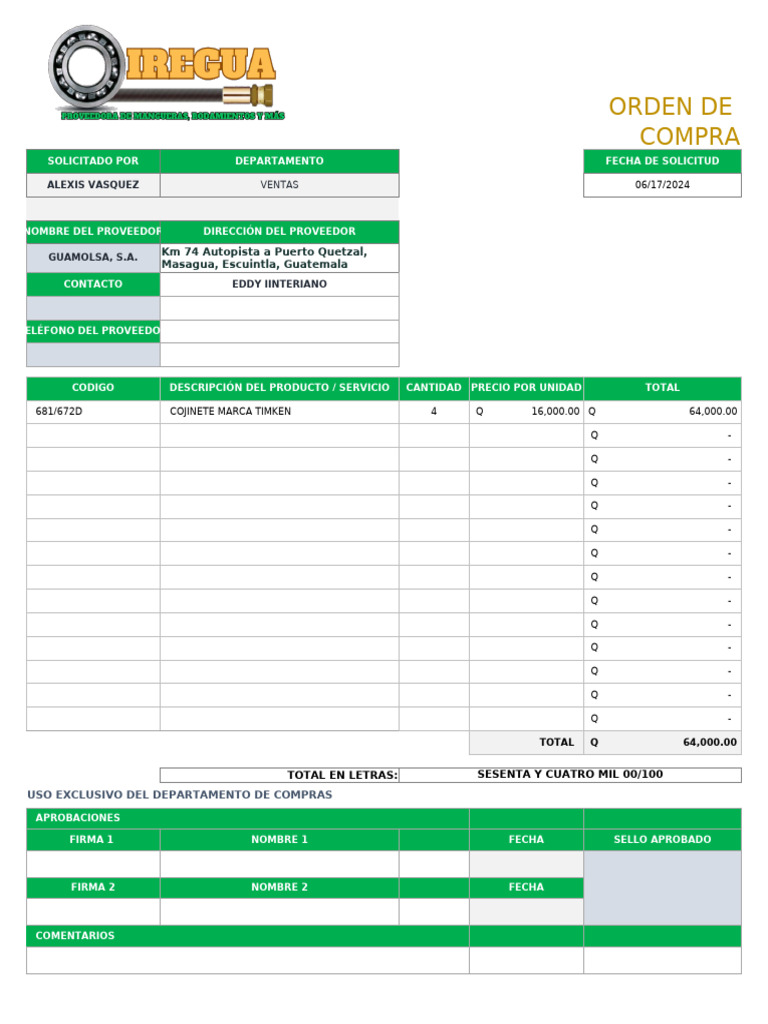ORDEN DE COMPRA | PDF
