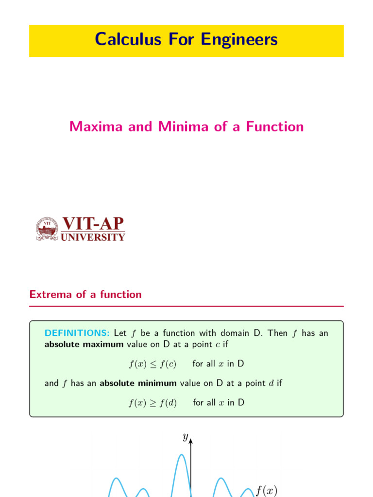 Understanding Function Extrema in Calculus | PDF | Mathematical ...