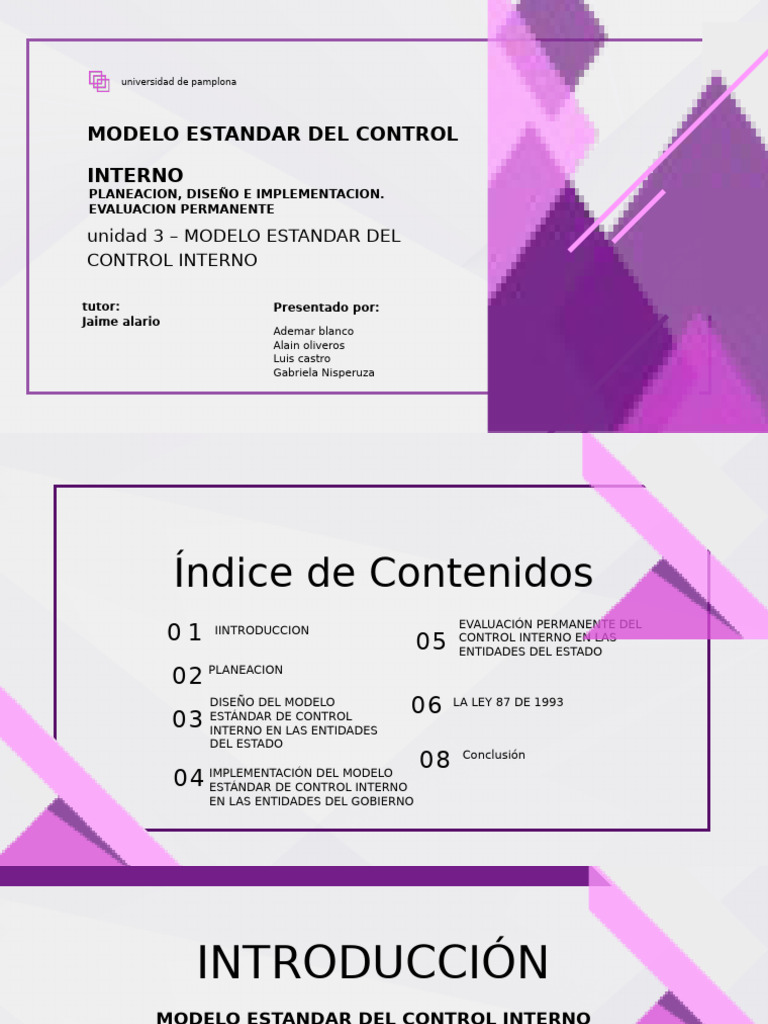 EXPOSICION Modelo Estandar Del CONTROL INTERNO | PDF | Responsabilidad ...