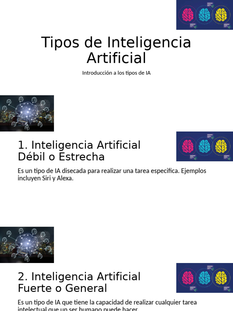 Tipos de Inteligencia Artificial Explicados | PDF