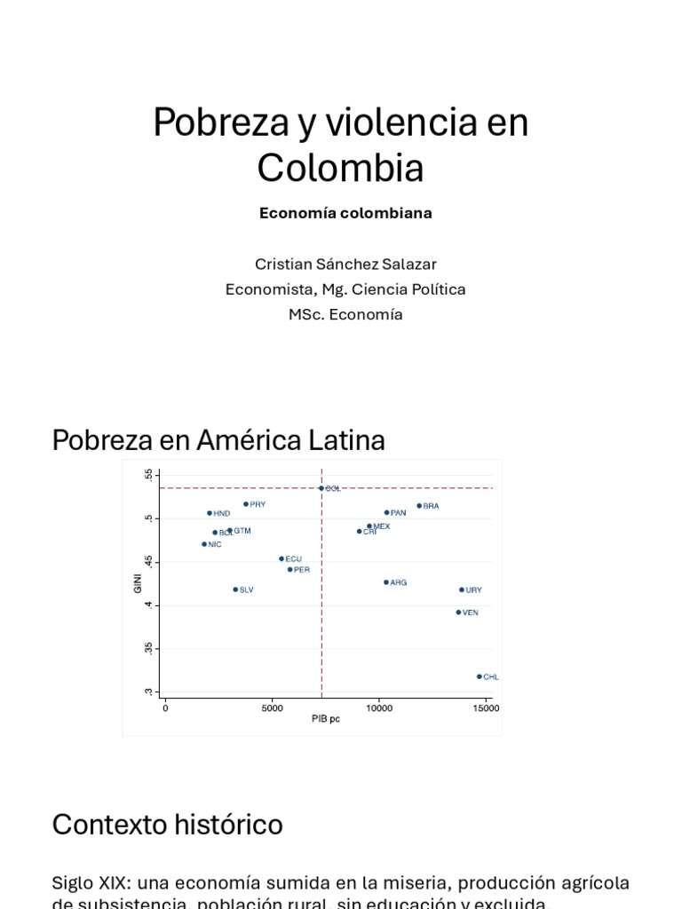 Pobreza, Desigualdad y Violencia en Colombia | PDF | Pobreza | Pobreza ...