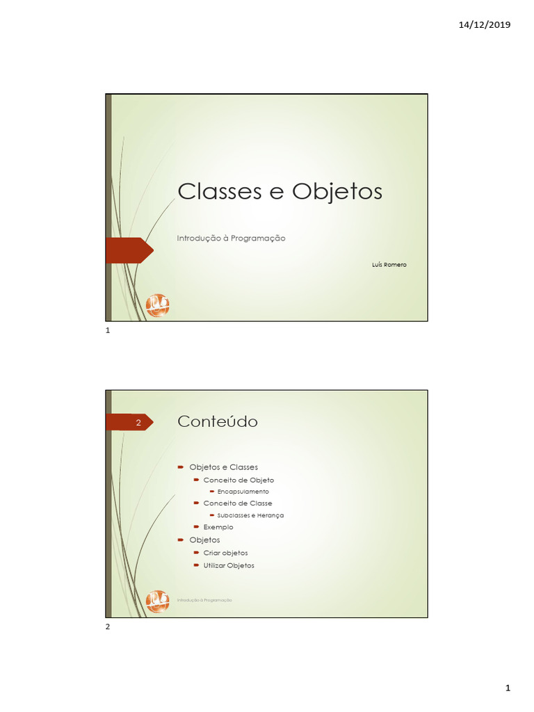 Introdução a Classes e Objetos em Java | PDF | Classe (programação de ...
