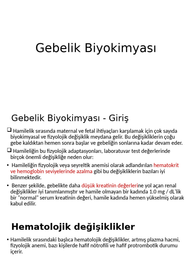 Gebelik Biyokimyas PDF