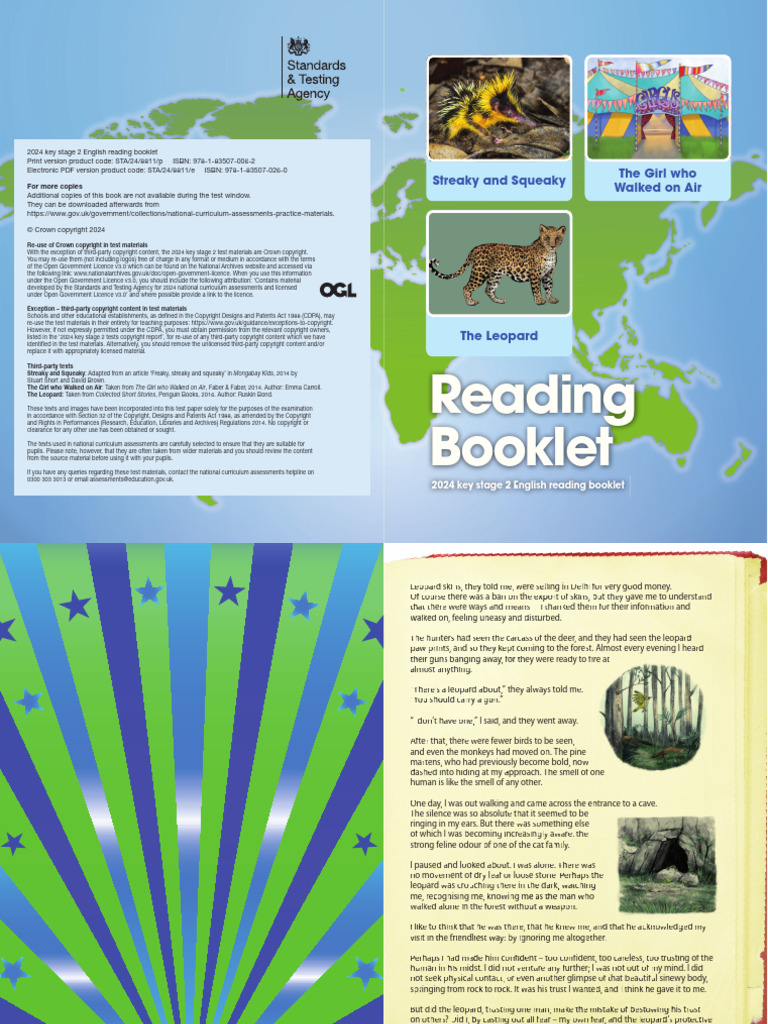 2024 English Reading Booklet Sats | PDF | Copyright | License