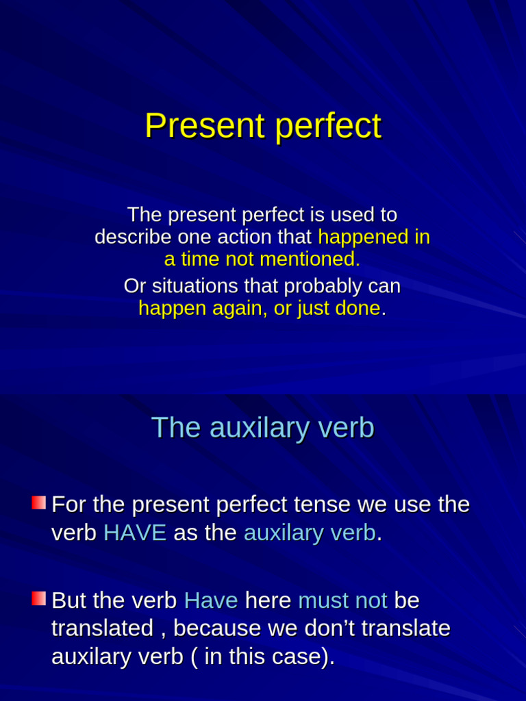 Understanding Present Perfect Tense | PDF