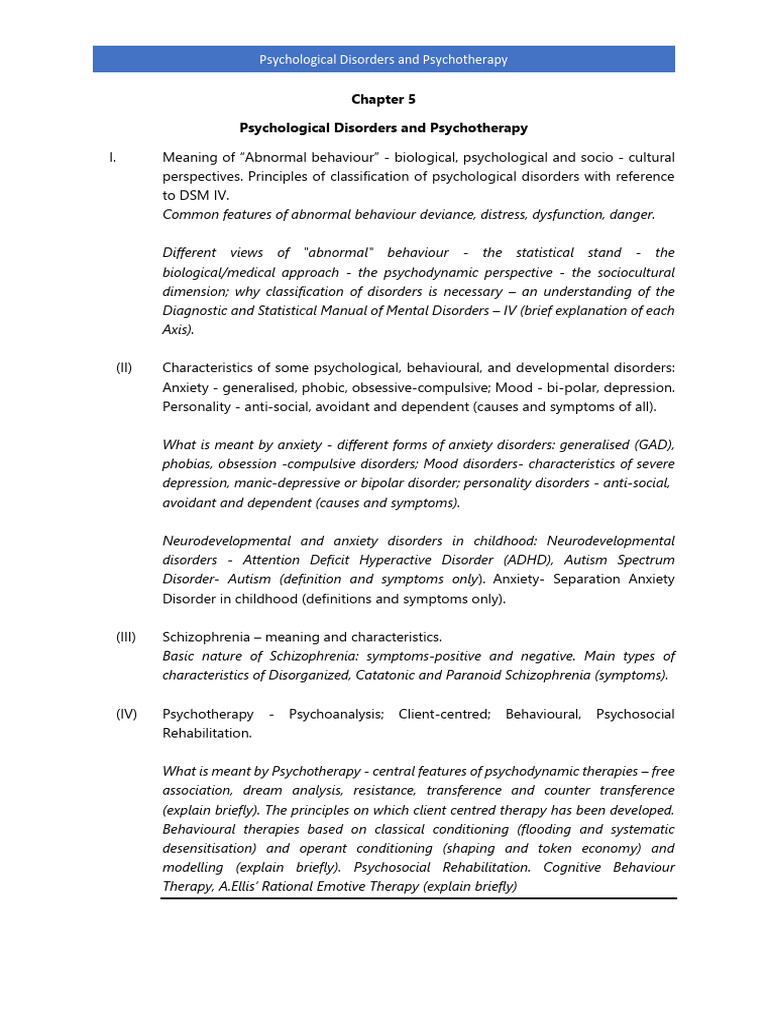 Understanding Psychological Disorders | PDF | Mental Disorder ...