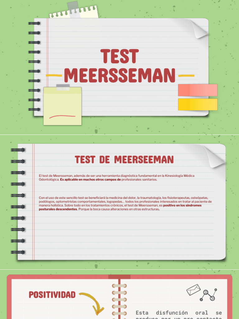 Test de Meersseman | PDF | Odontología | Diente