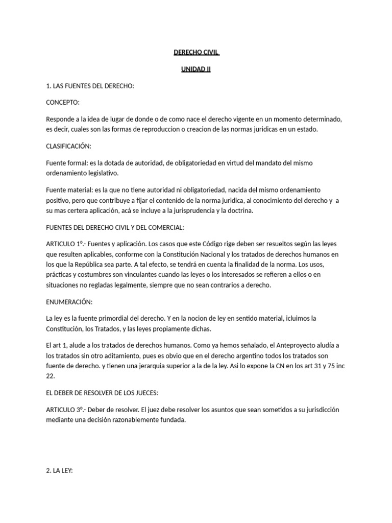 Unidad 2 | PDF | Caso de ley | Fuentes del derecho