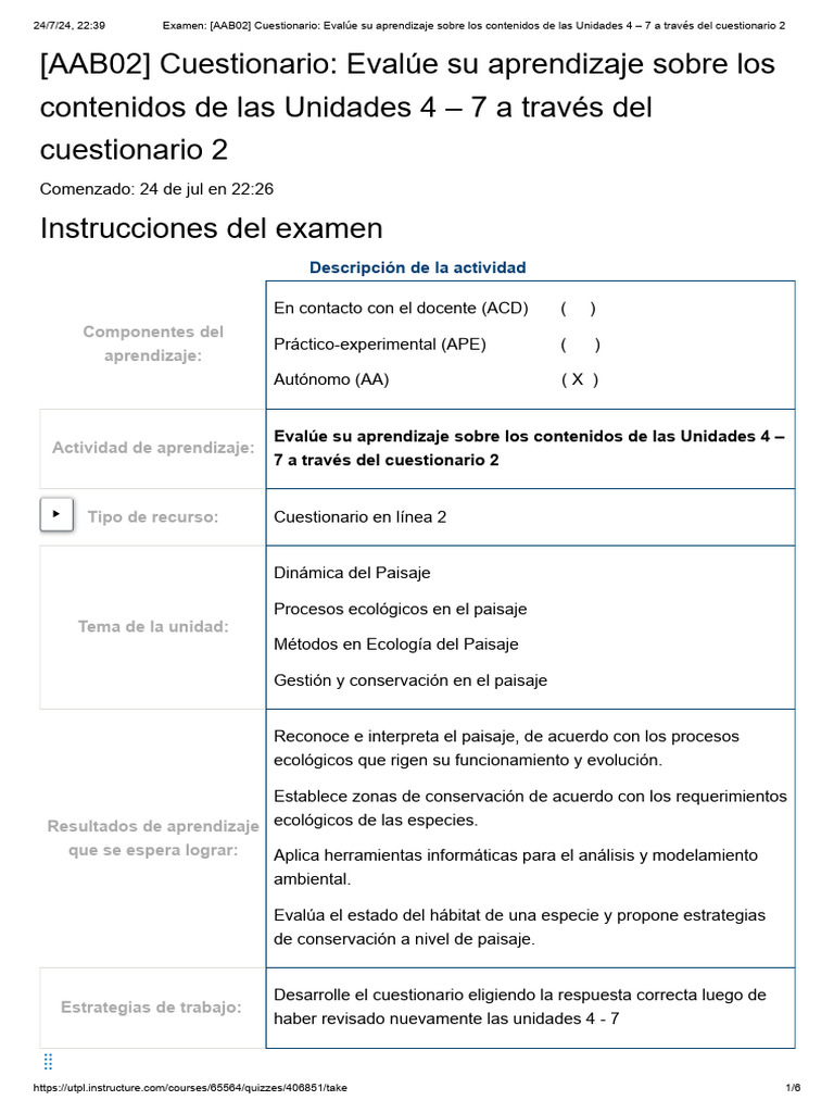 9.5cuestionario Ecología | PDF | Entorno natural | Cuestionario