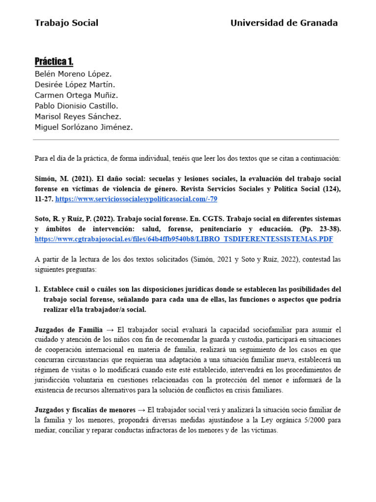 Trabajo Social Forense en Violencia de Género | PDF | Relaciones ...