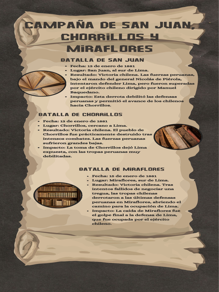 Batallas de San Juan y Chorrillos 1881 | PDF
