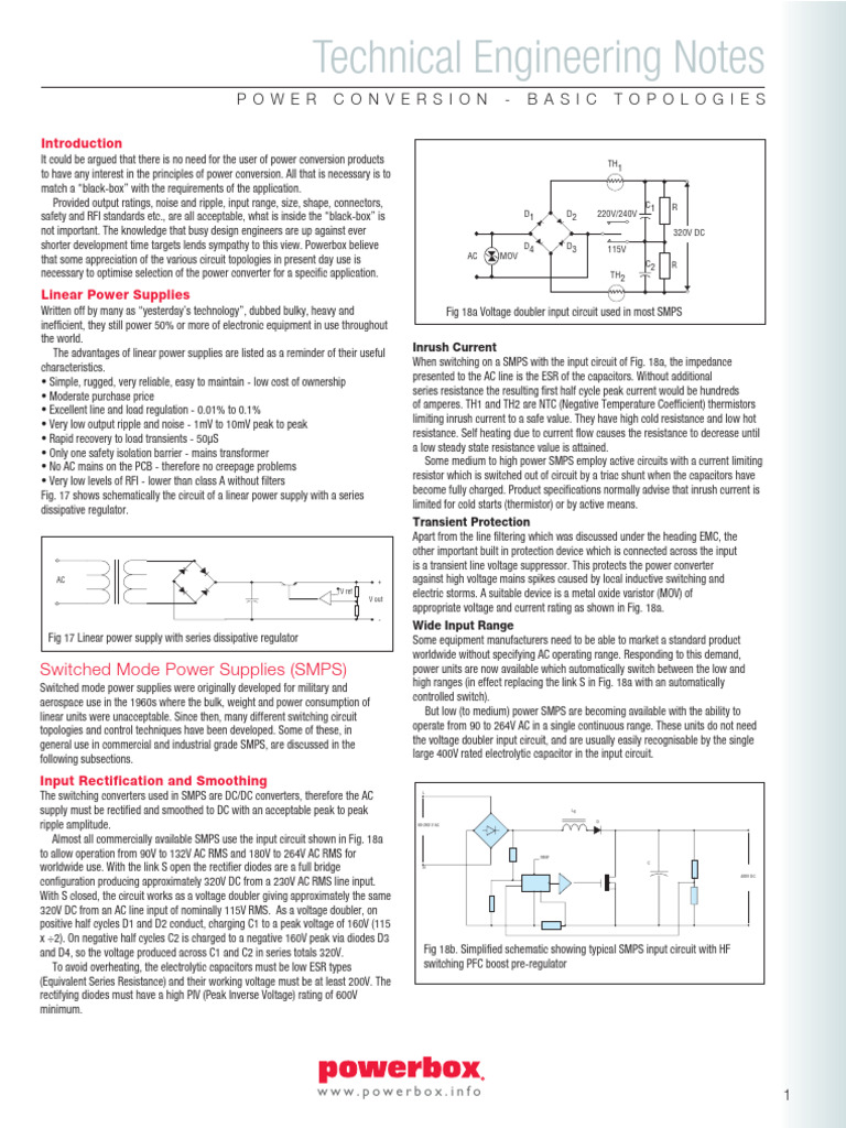 Powerconversion Basictopology | PDF | Rectifier | Power Supply