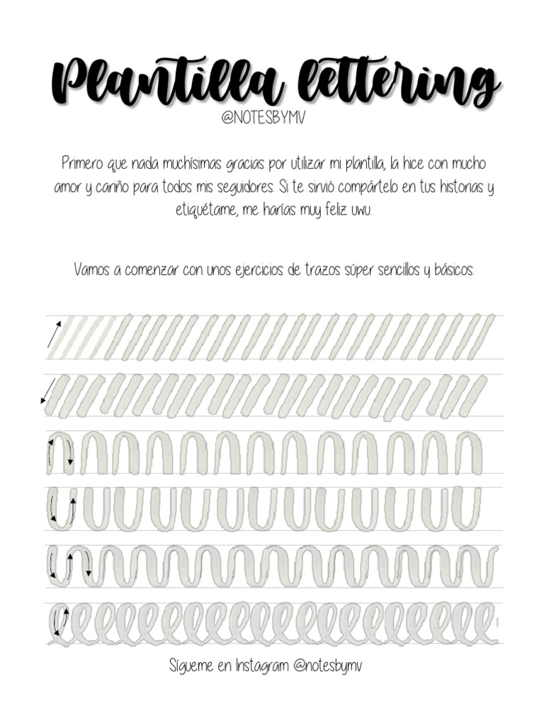 Plantilla de Lettering-1 | PDF