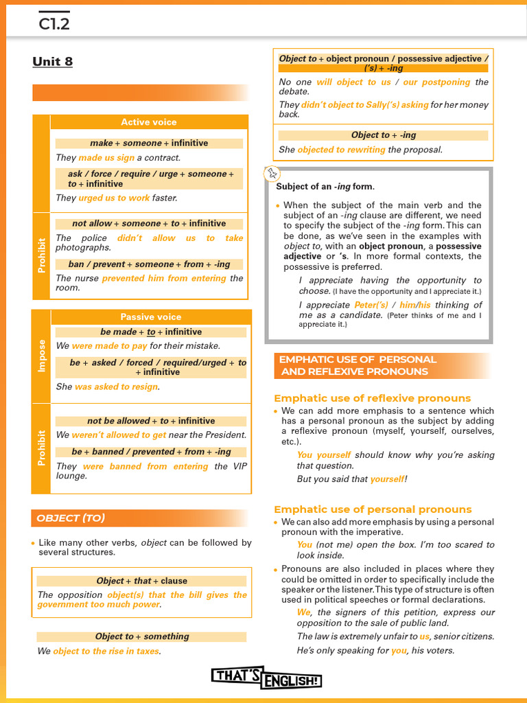 Expressing Obligation and Emphasis in English | PDF | Pronoun | Subject ...
