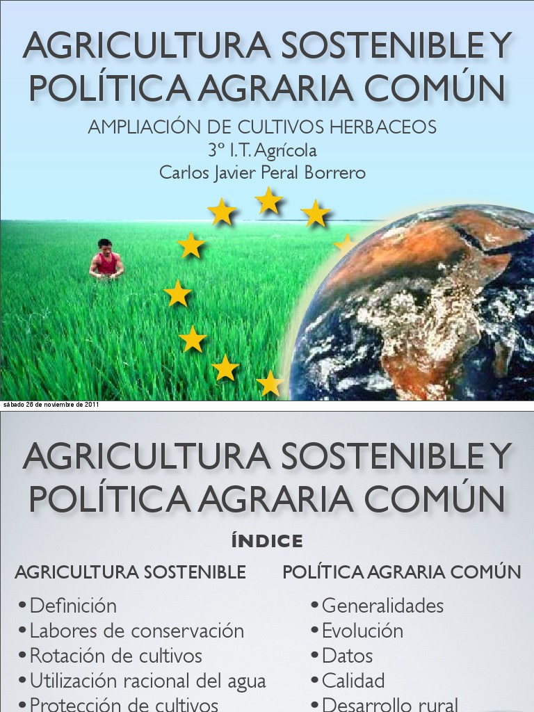 Agricultura sostenible y Política agraria común